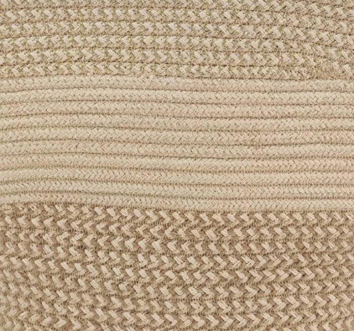 ⁦Handmade Jute & Cotton Basket with Handle - BS 012 (40x25x30cm)⁩ - الصورة ⁦4⁩
