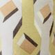 Home decor embroidered cotton cushion CS-259, yellow color, 45x45cm, for window seat and couch by Ramsha Home.