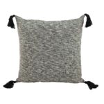 Black & White Color Polyester Cushion with Filler for Sofa, Office - CS 216 (45x45cm)
