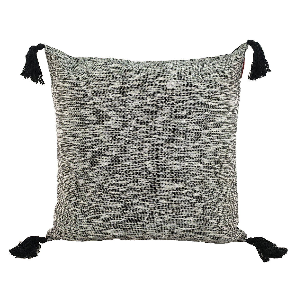 444 Black & White Color Polyester Cushion with Filler for Sofa, Office - CS 216 (45x45cm) - الصورة 1