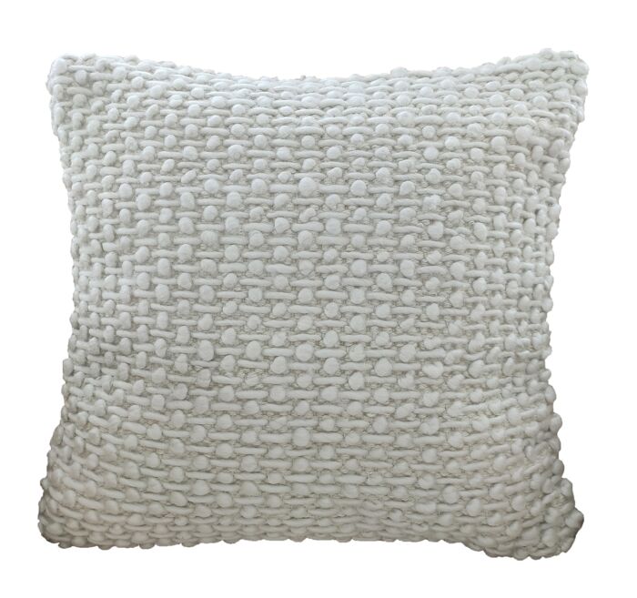 Natural color woven polyester cushion CS-279, 45X45cm