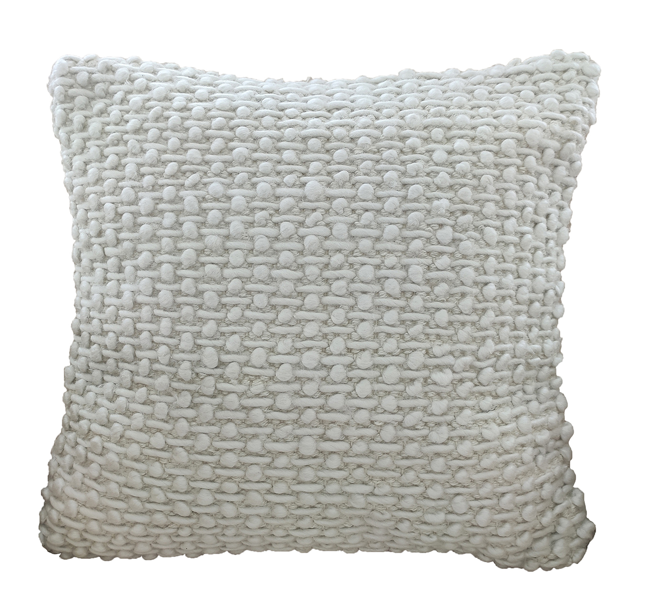 Natural Color Polyester Cushion with Filler CS-279 - Decorative 45X45cm Natural color woven polyester cushion CS-279, 45X45cm