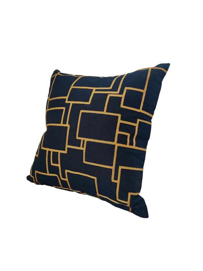Black and Gold Cotton Cushion with Filler - CS 261 (45x45cm) - Image 2