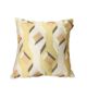 Embroidered yellow cotton cushion CS-259, 45x45cm, ideal for cafe and couch decor by Ramsha Home.