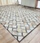 Premium quality leather and wool rug LR 002 - 170x240cm by Ramsha Home