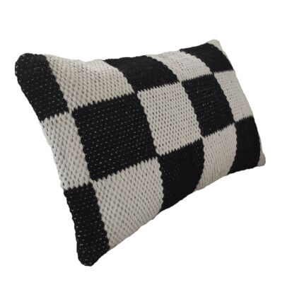 Black and white polyester cushion CS-255, luxury balcony decor, 30X90cm