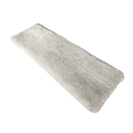 Modern fluffy shaggy rug MPS 01 in white, 60x180cm