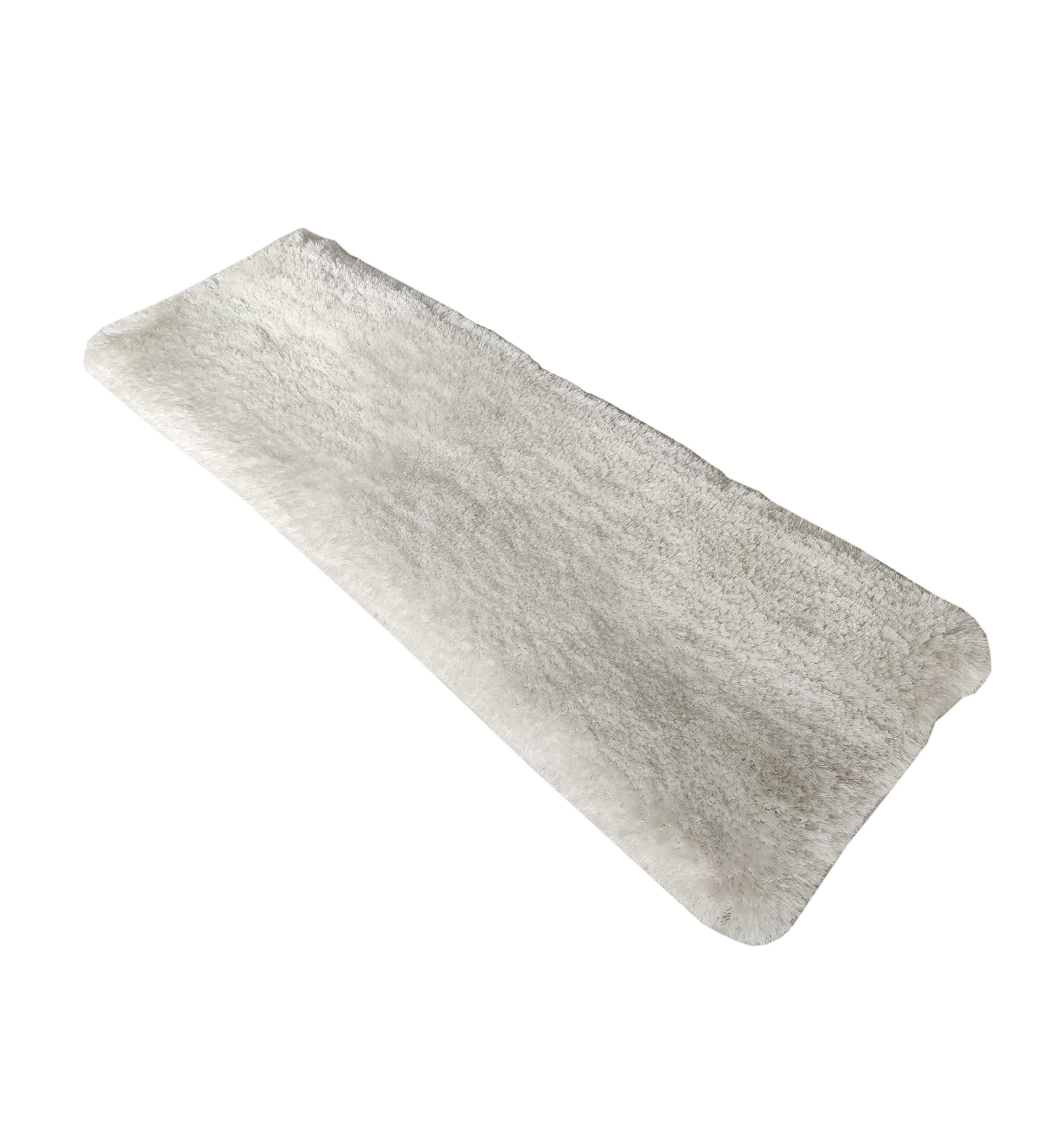 Modern Fluffy White Shaggy Rug MPS 01, 60x180cm for Bedroom Decor Modern fluffy shaggy rug MPS 01 in white, 60x180cm