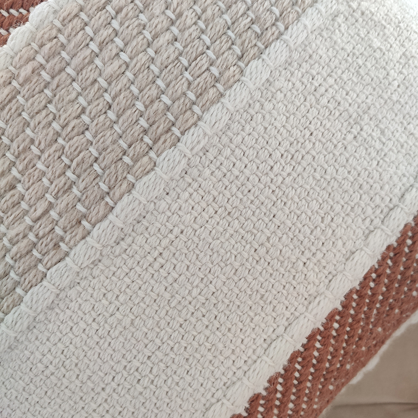 Compact Home Decor Cushion - Woven Design, Multi Color, 30X50cm Cozy 30X50cm polyester cushion for car, bed, sofa