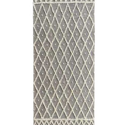 The comfort and style of a versatile farmhouse wool and cotton woven rug by Ramsha Home