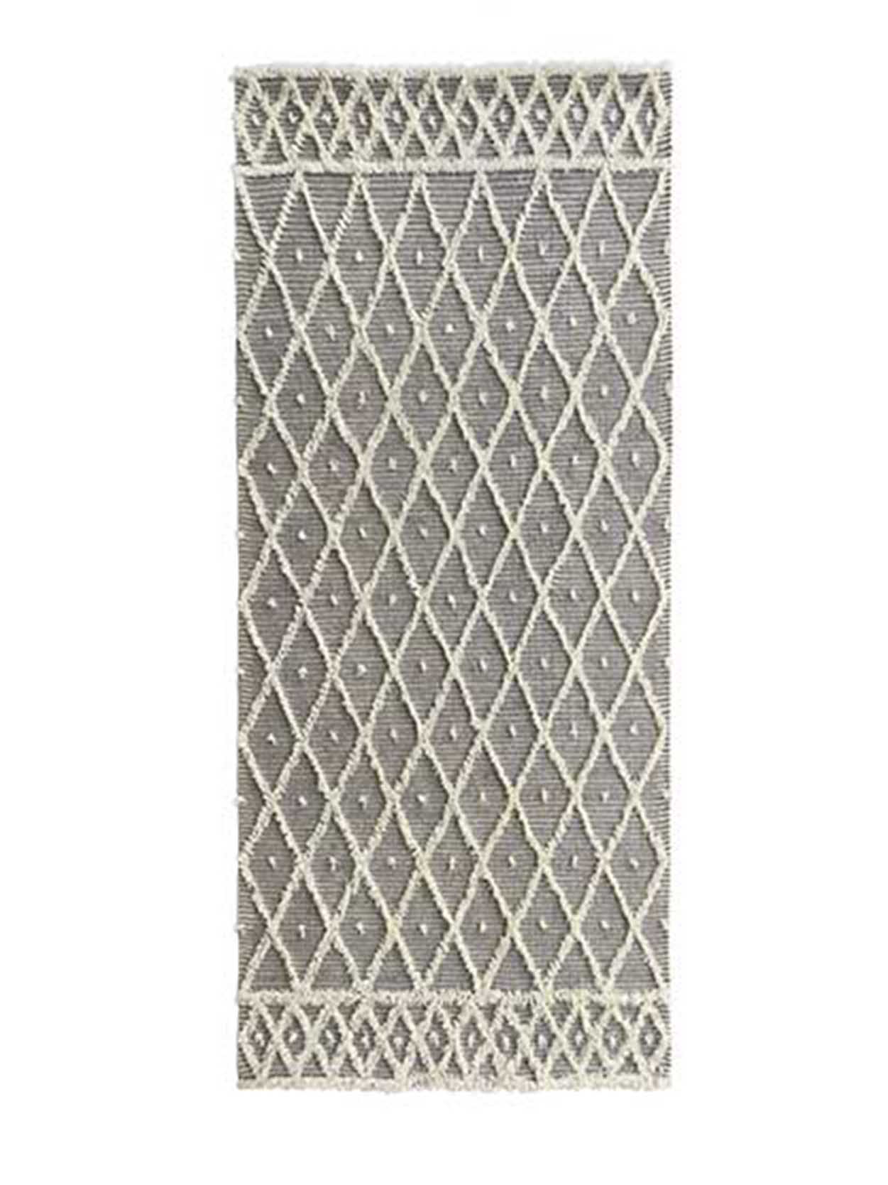 555-2.jpg The comfort and style of a versatile farmhouse wool and cotton woven rug by Ramsha Home