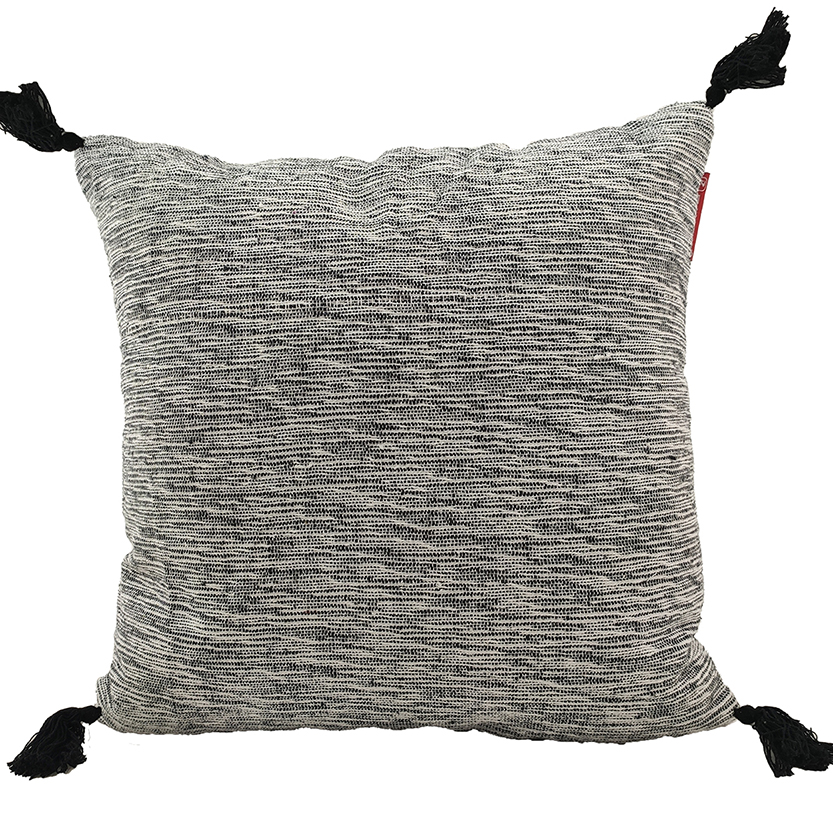 5555 Black and White Color Polyester Cushion with Filler for Sofa, Office - CS 216 (60x60cm) - Image 1