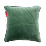 Green Color Velvet Cushion with Filler for Bedroom, Office, Car - CS 234 (55x55cm)