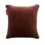 Brown Color Velvet Cushion with Filler for Hallway, Sofa, Cafe - CS 233 (55x55cm)