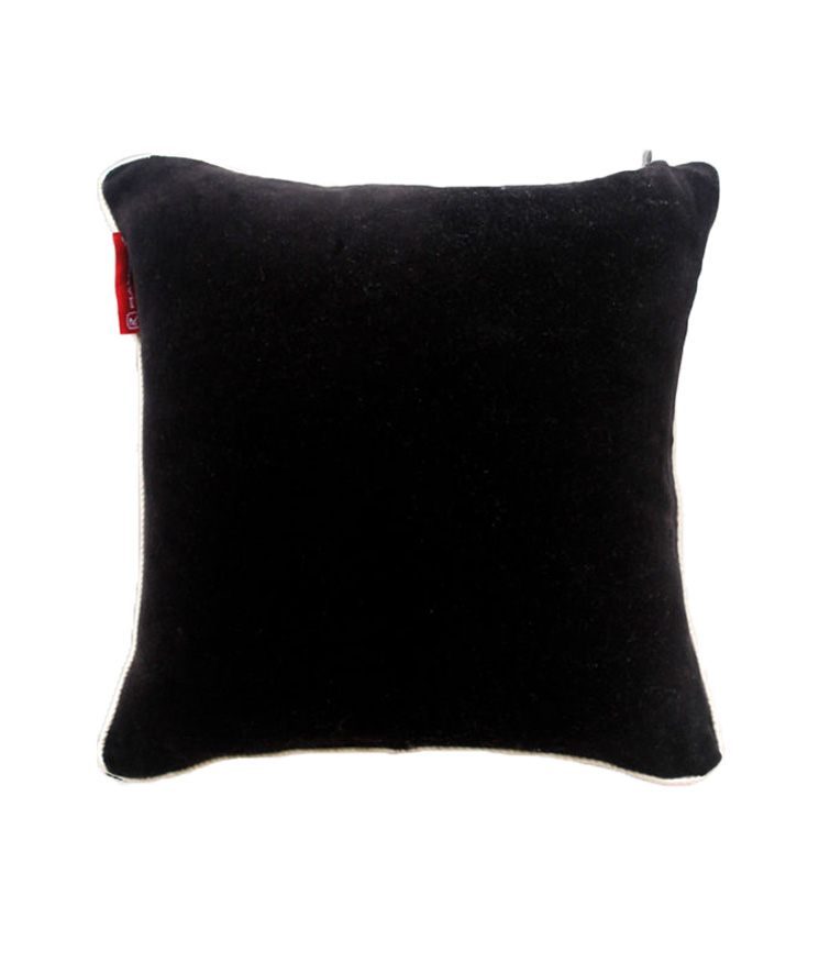 55X55 Black Color Velvet Cushion with Filler for Floor, Bench, Sofa - CS 235 (55x55cm) - الصورة 1