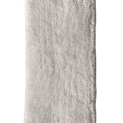 Elegant white bedroom shaggy rug MPS 01, 60x180cm