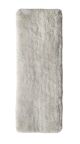 Elegant white bedroom shaggy rug MPS 01, 60x180cm