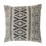 Natural and Black Color Cotton Cushion with Filler for Indoor and Outdoor - CS 204 (60x60cm)