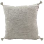 Decorative 60x60cm cotton and polyester cushion with filler CS-215, perfect for playrooms and bedrooms in a clean white color by Ramsha Home.