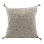White & Beige Color Cotton Cushion with Filler for Window Seat, Cafe - CS 214 (60x60cm)