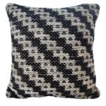 CS-257 modern farmhouse woven cushion for living room, bed, playroom black and white color 60X60cm
