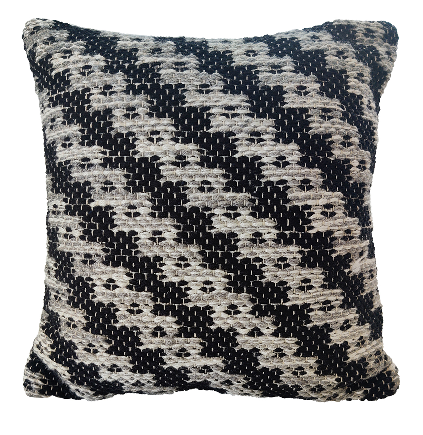 CS-257 Modern Farmhouse Woven Cushion for Living Room, Bed, Playroom - Black and White (60X60cm) CS-257 modern farmhouse woven cushion for living room, bed, playroom black and white color 60X60cm