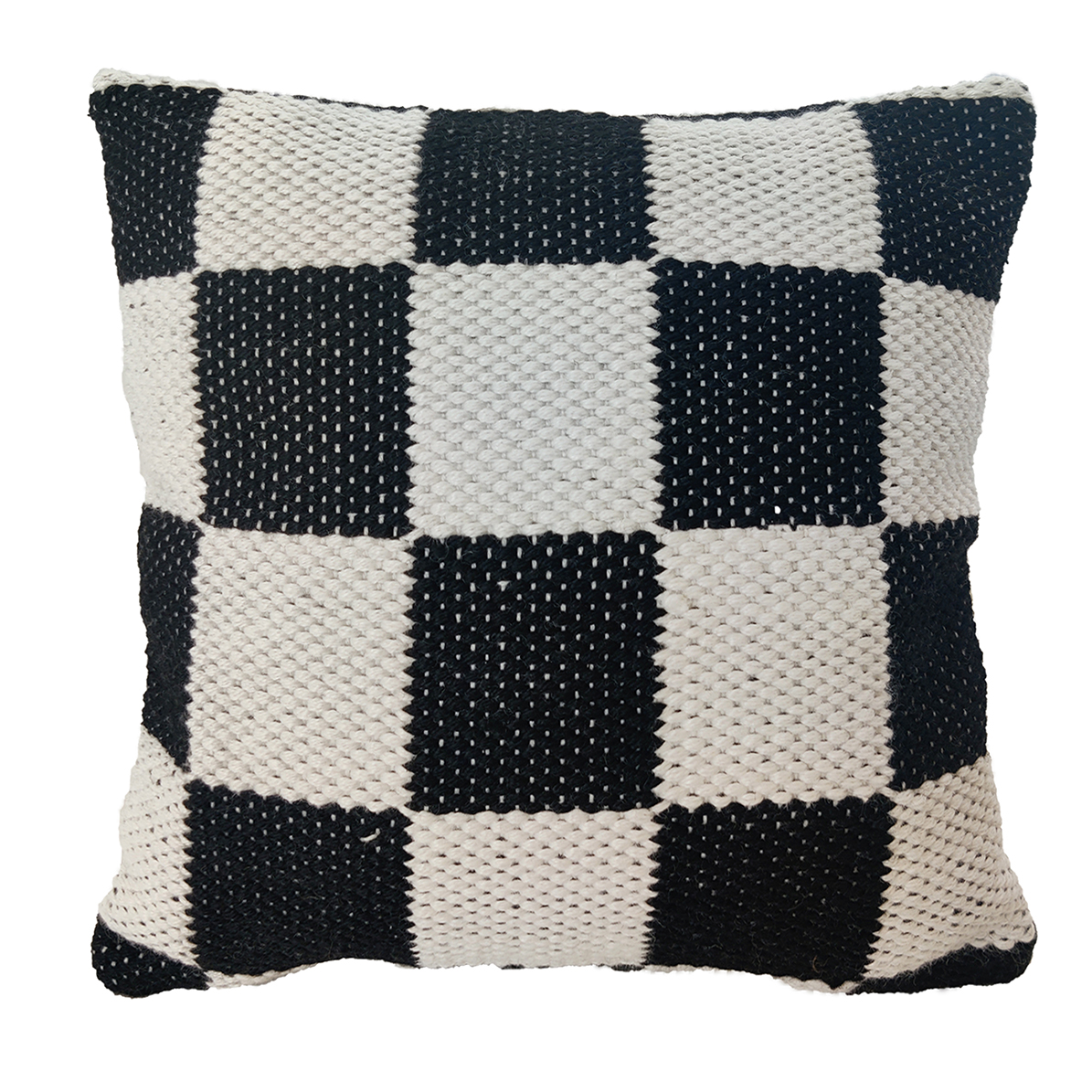 60X60 Black & White Polyester Cushion with Filler for Balcony, Couch, Floor - CS 255 (60x60cm) - الصورة 1