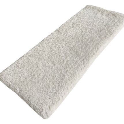 Elegant white hallway shaggy rug MPS 01, 200x300cm