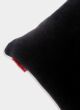 Black Color Velvet Cushion with Filler for Floor, Bench, Sofa - CS 235 (60x60cm) - الصورة 2