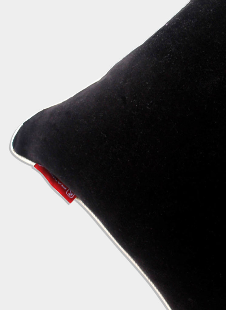 7-1-3-745x1024 Black Color Velvet Cushion with Filler for Floor, Bench, Sofa - CS 235 (60x60cm) - الصورة 2