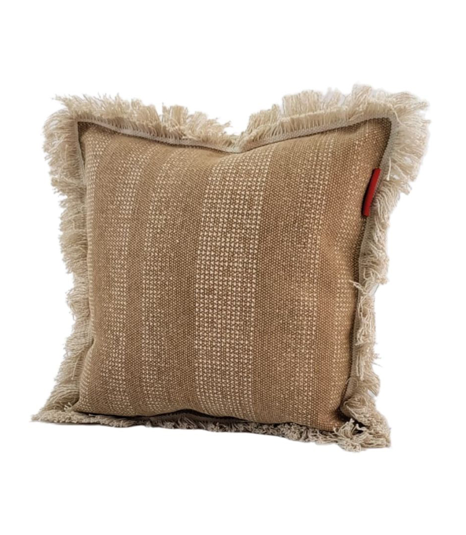 RAMSHA CARPETS UAE(DONT TOUCH) Brown Color Modern Home Cotton Cushion with Filler - CS 141 (45x45cm) - الصورة 2