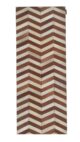 Tan leather rug LR 003 for entryway decor, 80x200cm