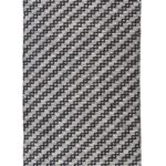 Black & White Color Polyester Woven Rug - WR 031 (80x200cm)