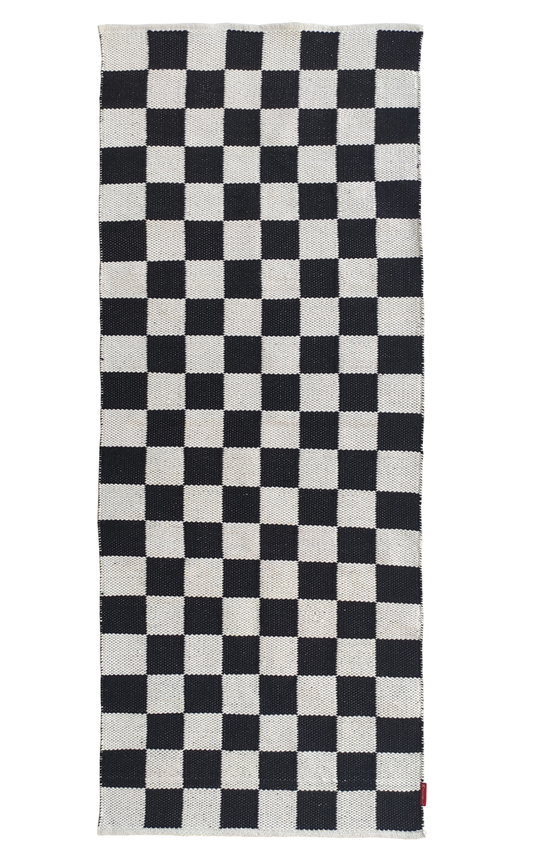 80x200CM-1.jpg Black & White Decorative Woven Rug - WR 029 (80x200cm)