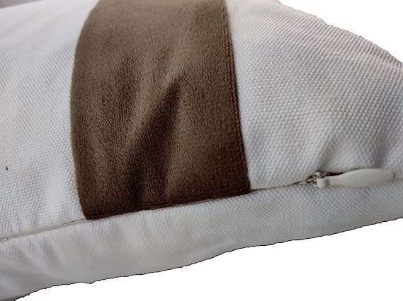 Cozy Polyester Cushion CS-138 with Tassel for Both Indoor and Outdoor Settings, White and Brown Color 30X90cm by Ramsha Home Cozy polyester cushion CS-138 with tassel, perfect for both indoor and outdoor spaces, white and brown color 30X90cm by Ramsha Home