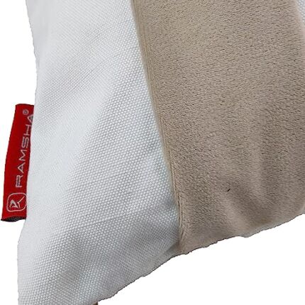 Polyester cushion CS-136 with tassel for indoor and outdoor decor, white and light beige color 30X90cm by Ramsha Home