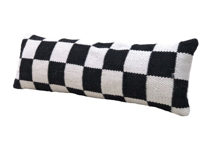 Luxury woven cushion CS-255, black and white, 30X90cm