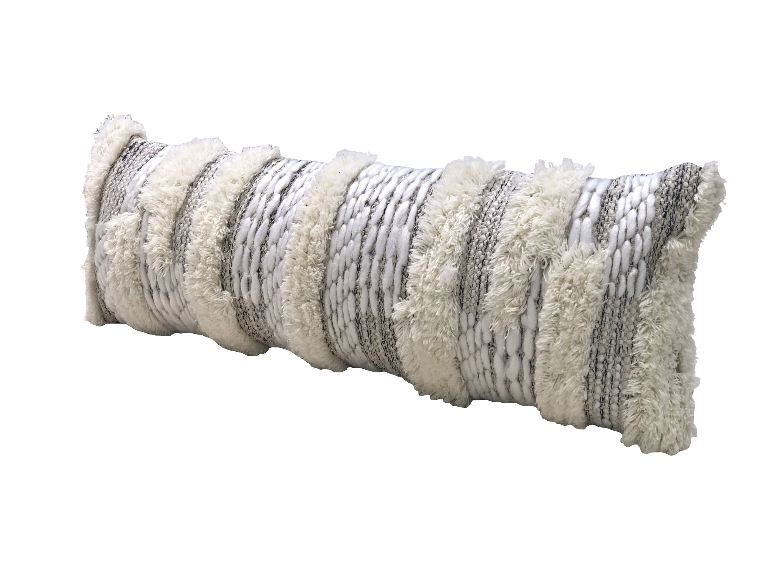 Natural Color Wool and Cotton Cushion CS-280 - Eco-Friendly, 30X90cm Natural color woven cushion CS-280, wool and cotton blend, 30X90cm