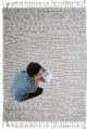 Stylish natural white woven rug for indoor decor - SRN 004 (80x200cm) by Ramsha Home