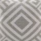 Light Grey & White Color Cotton Cushion with Filler for Bedroom, Couch, Car - CS 181 (45x45cm) - الصورة 2