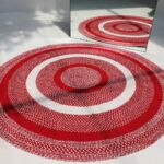Amazing Handmade Cotton Round Rug in Red & White Color - BR 005 (120cm)