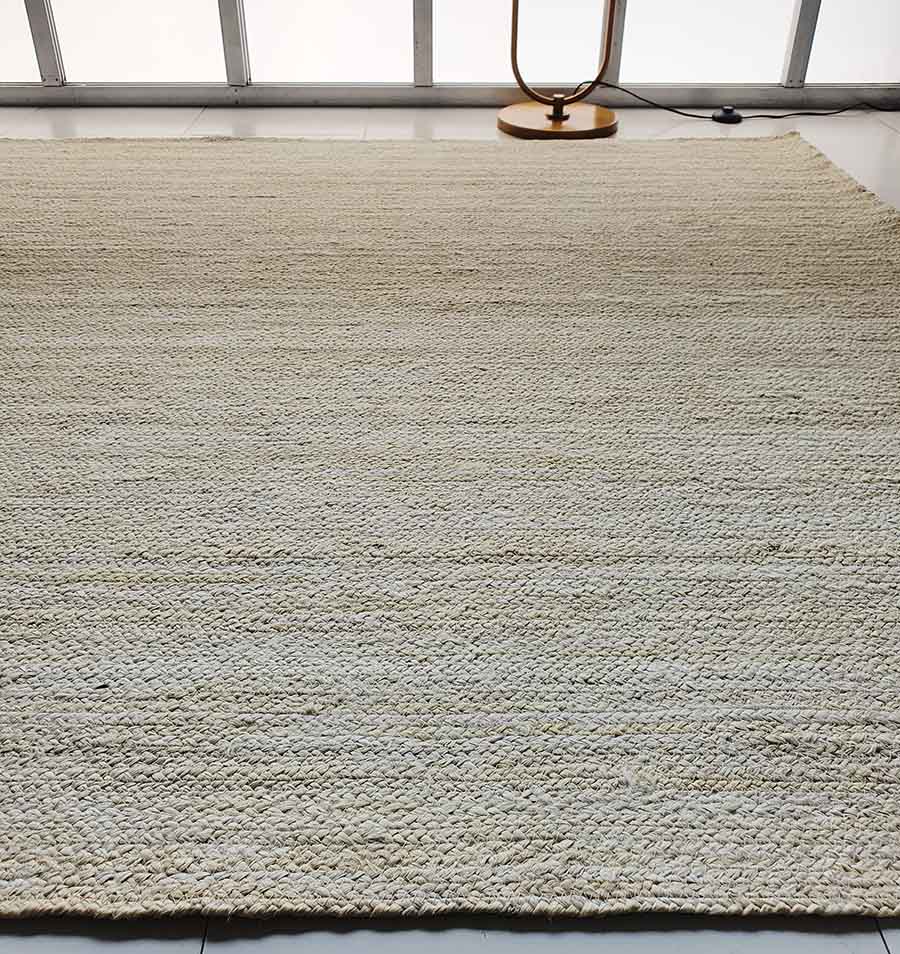 Handmade Bleach Color Braided Jute Rug for Dining Room - BR 019 (140x200cm) by Ramsha Home Handmade bleach color braided jute floor rug for dining room decor - BR 019 (140x200cm) by Ramsha Home
