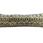 Black & Gold Color Cotton Cushion with Filler for Sofa, Bed, and Floor - CS 213 (30x90cm)