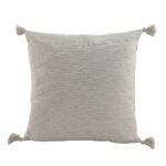 White Color Cotton & Polyester Cushion with Filler for Playroom, Bedroom - CS 215 (45x45cm)