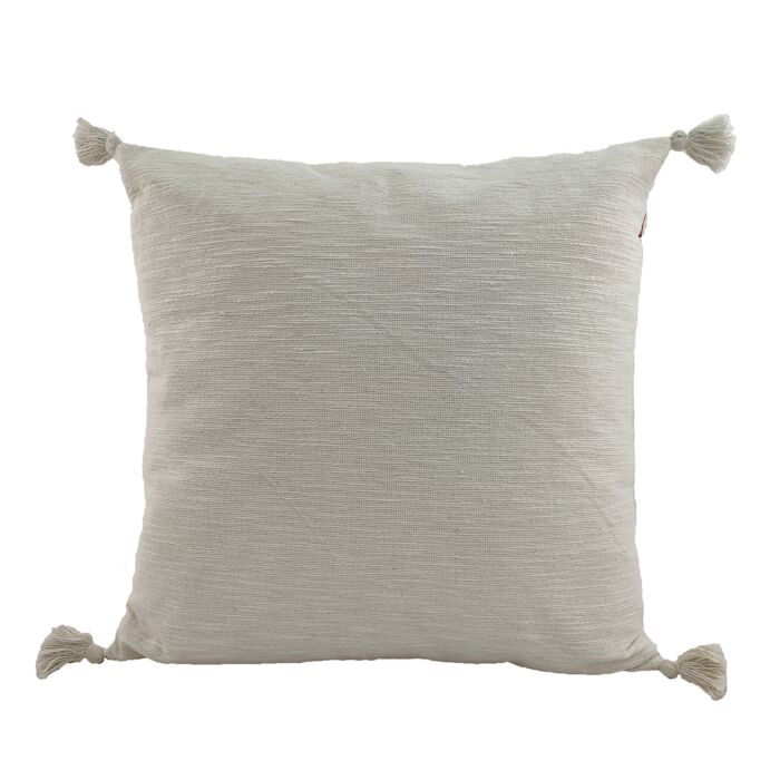 ⁦White Color Cotton & Polyester Cushion with Filler for Playroom, Bedroom - CS 215 (45x45cm)⁩ - الصورة ⁦1⁩