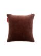 Brown Color Velvet Cushion with Filler for Hallway, Sofa, Cafe - CS 233 (45x45cm)