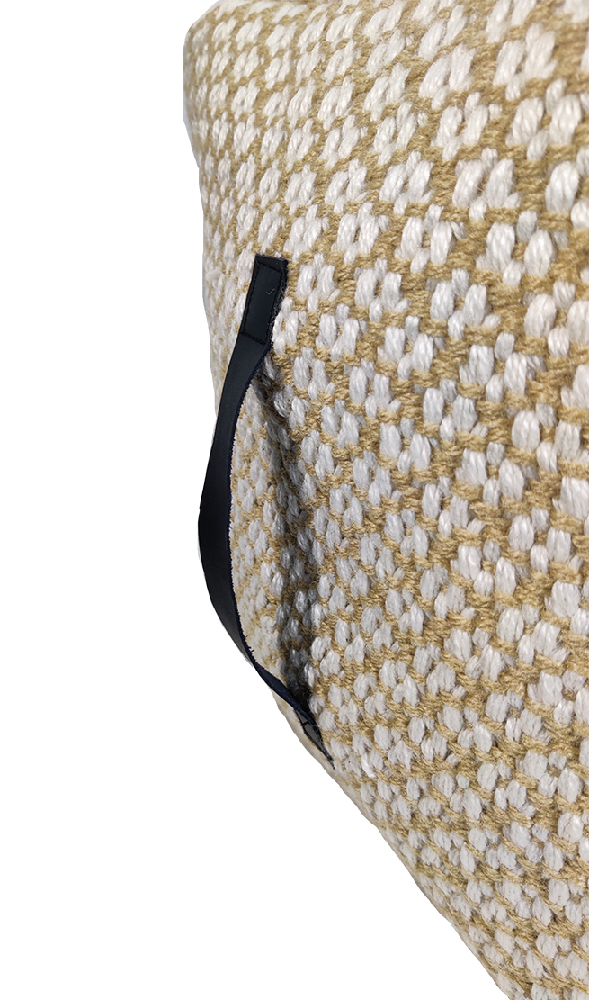 Multi-Color Modern Guest Room Pouf (50x50x30cm) Multi-color pouf, 50x50x30cm - perfect for modern guest rooms by Ramsha Home.