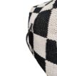 Kids room decor pouf PF-111 in black and white color, 50x50x30cm - stylish addition for children's room by Ramsha Home.