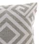 Light Grey & White Color Cotton Cushion with Filler for Bedroom, Couch, Car - CS 181 (45x45cm) - الصورة 3