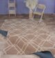 Elegant handmade silk rug in a stylish living room, from a top carpet store in Dubai, offering the finest rugs UAE.
